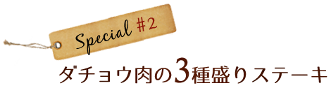 Special＃2 ダチョウ肉の3種盛りステーキ